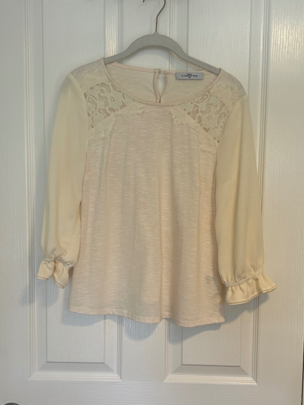 Cottagecore cream top XS Stephanie Horne